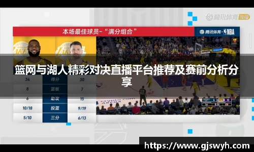 篮网与湖人精彩对决直播平台推荐及赛前分析分享